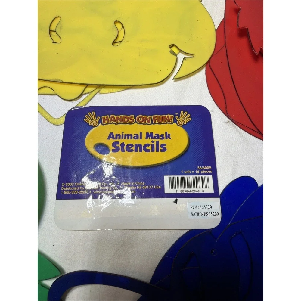 Set Of 20 Animal Mask Stencils